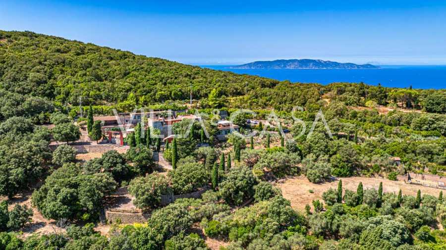 Vila Džo Pomodoro su vaizdu į jūrą Monte Argentario mieste