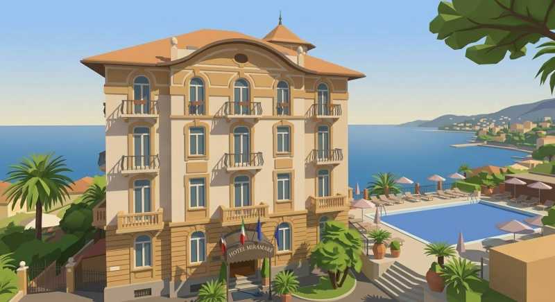 Prestižinis viešbutis pirmoje linijoje Forte dei Marmi pardavimui